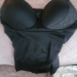 Assets By Spanx Elegant Black Shapewear Bodysuit